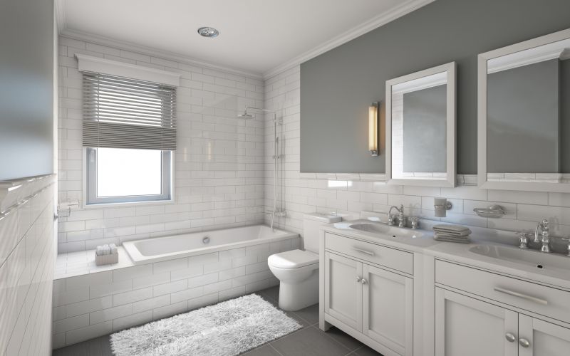 Contemporary Bathroom with Statement Tile